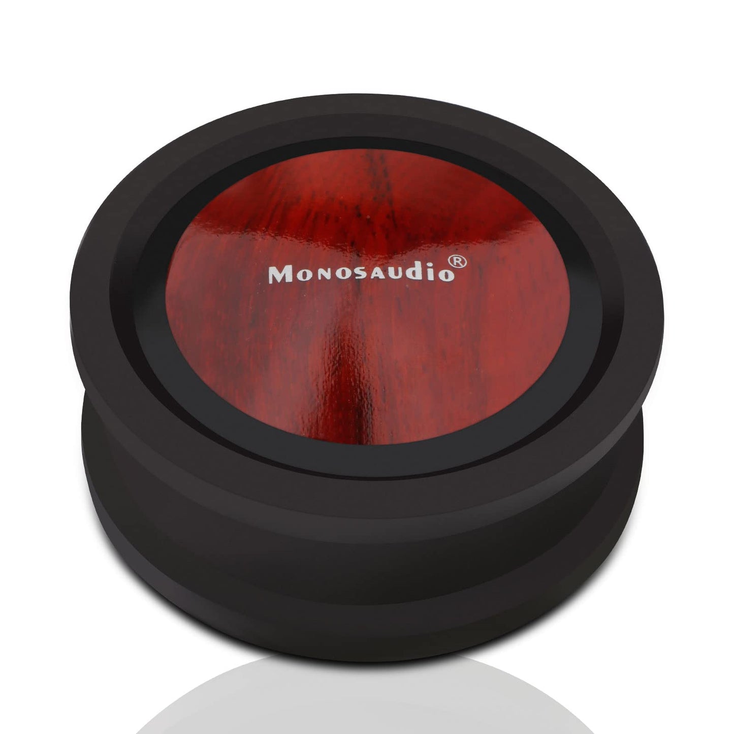 Monosaudio Record Weight - 290G Audiophile Turntable Weight Aluminum Alloy Red Wood with Soft Base Pad for Vinyl HiFi LP Turntable Record Player