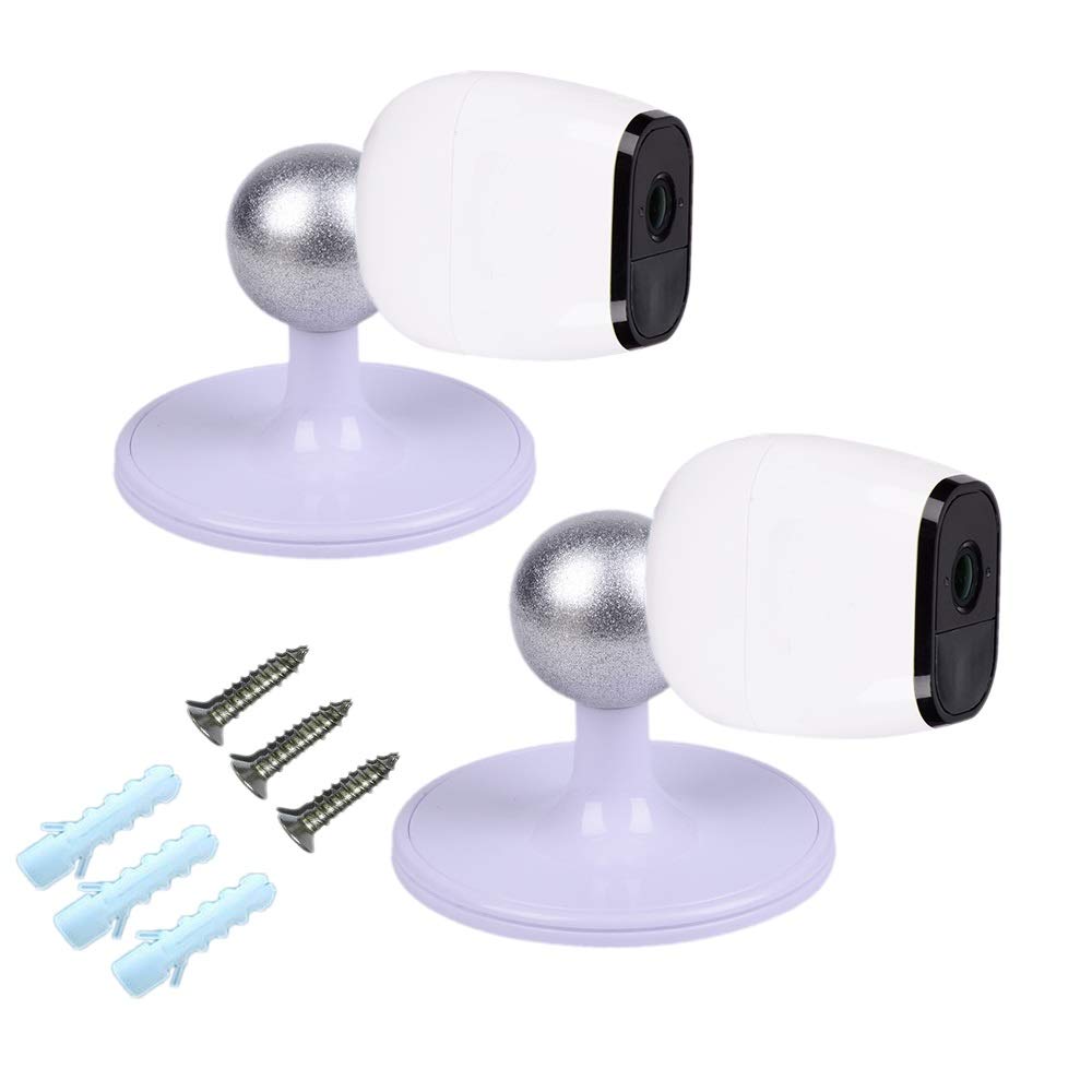 Haoyou Table Ceiling Mounts Compatible with Magnetic Arlo/Arlo Pro/Arlo Pro 2 Camera and SimpliSafe Outdoor Security Camera (2 Pack White)
