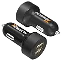 Trianium Car Charger 24W (2 Pack) Dual Charger Adapter, AtomicDrive SmartUSB Compatible iPhone 12 11 Pro Max/XR/XS Max/X/8/7/6s/6 Plus, iPad