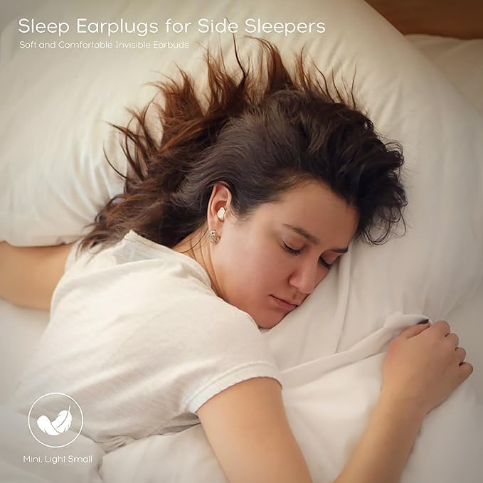 Wireless Sleep Headphones,2026 Bluetooth 5.4 Earbuds,Invisible Noise Cancelling Ear Pods,Sleeping Headset for Side Sleepers Small Ears Canal,Discreet