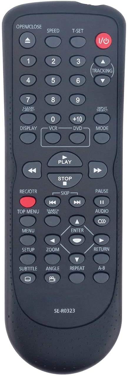 Replacement Remote Control fit for Toshiba SE-R0323 SD-V296 SD-V296KU SD-V296-K-TU VCR/DVD Player