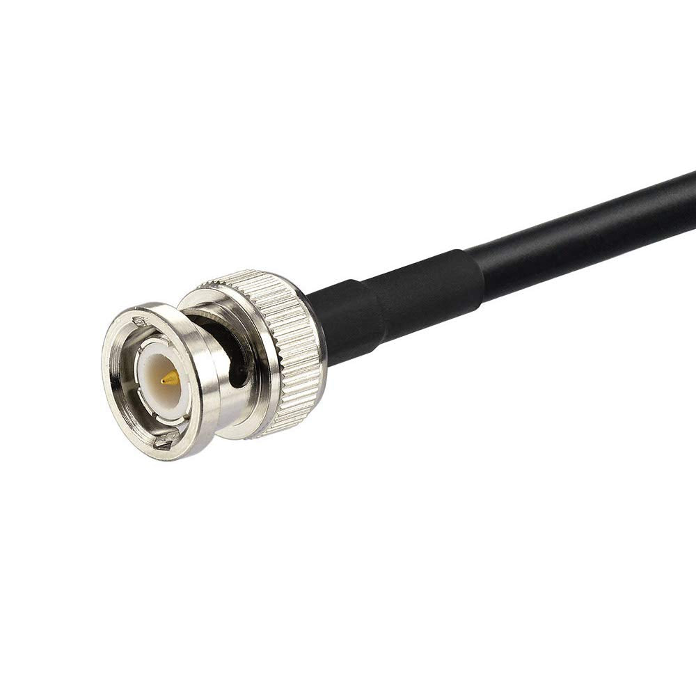 Bingfu BNC Male to BNC Male RG58 50 Ohm Coaxial Jumper Cable 2m 6.5 feet for CB Radio Amateur Mobile Ham Radio Police Scanner Patch Panel Rack Mount