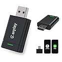 2026 Upgraded Wireless CarPlay Adapter for iPhone - Mini Wired to Wireless Dongle, Fast 5.8GHz WiFi & Bluetooth Connection, Plug & Play, Universal