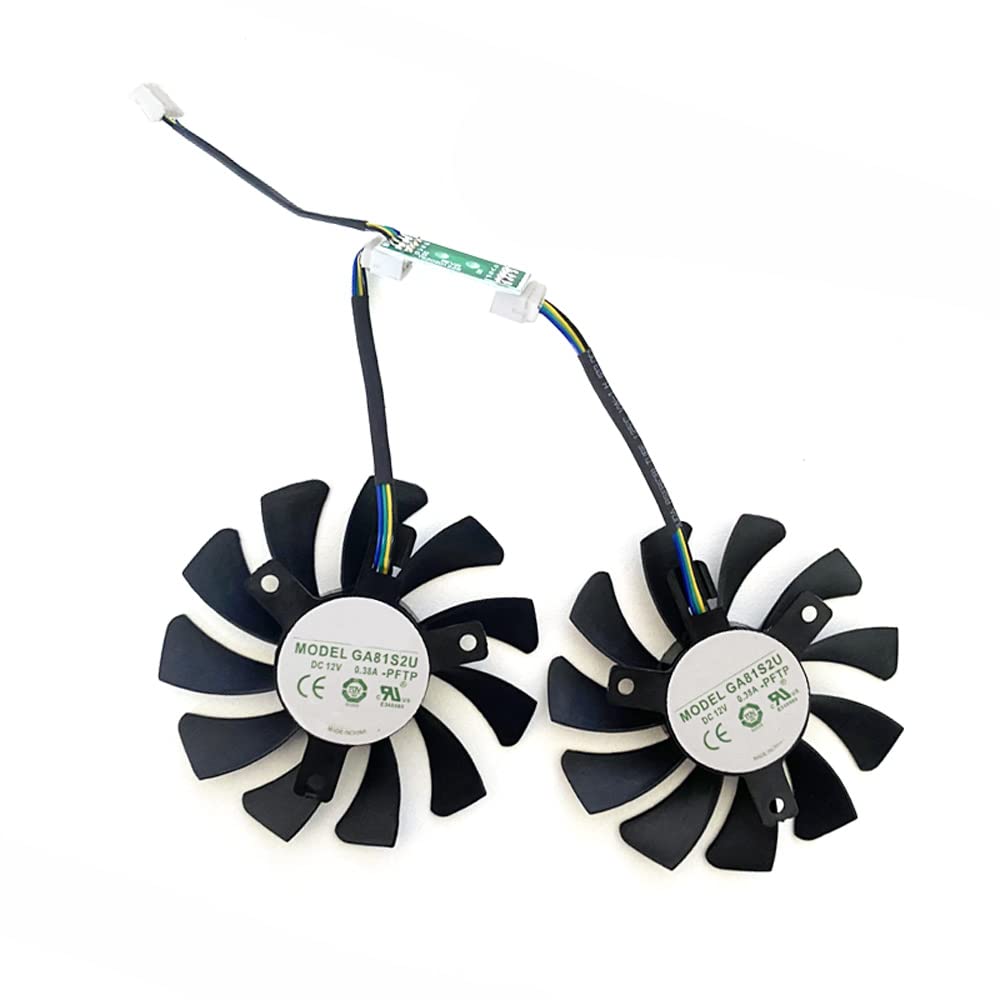 Rakstore GA81S2U GA81O2U 75mm Graphics Card Cooling Fan Replacement for ZOTAC GTX 970 Quiet Cooler Fan