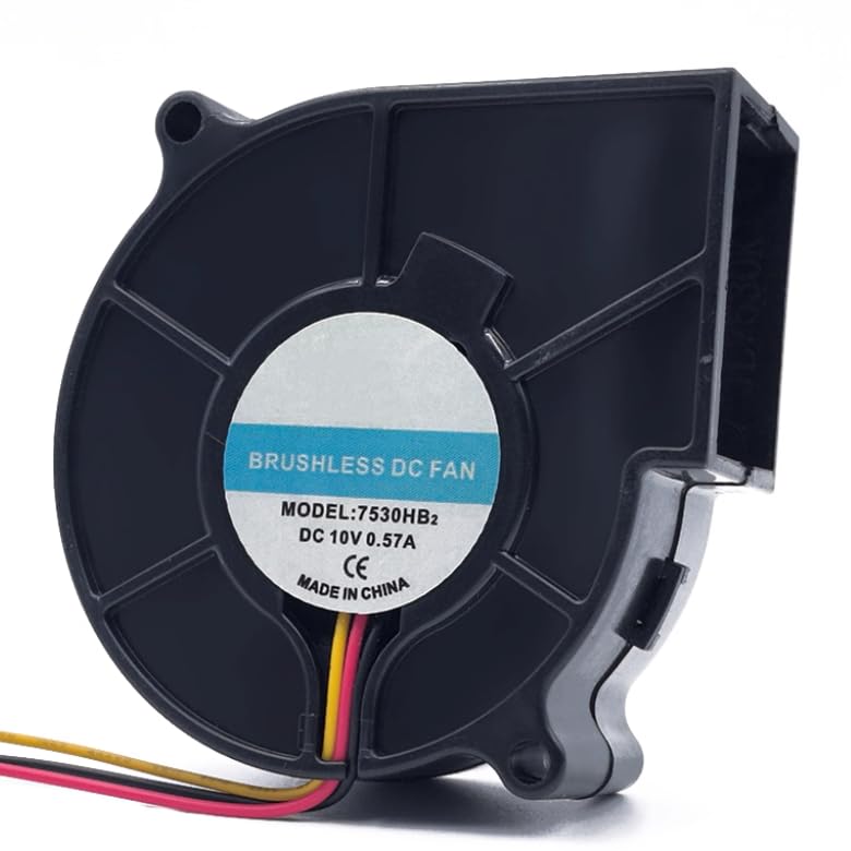7530HB2 DC 10V 0.57A 3-Wire Cooling Fan
