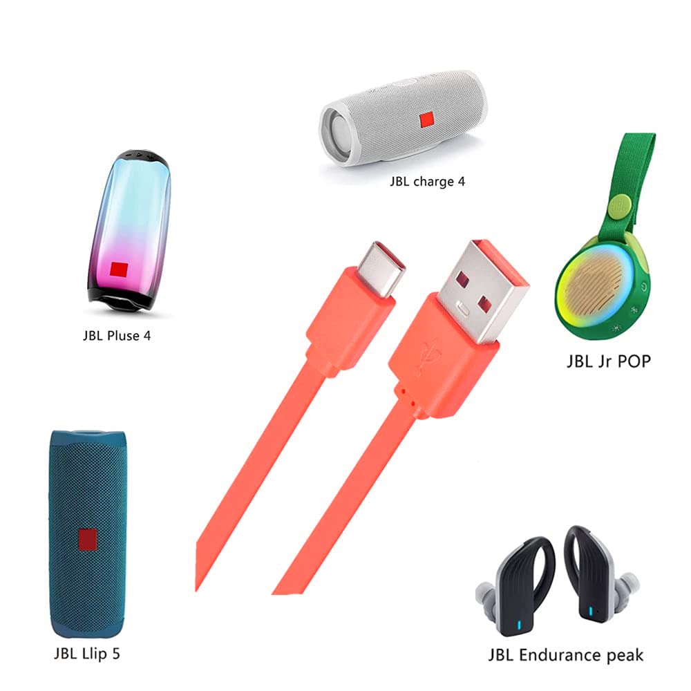 JBL USB-C Fast Charging Cable - Compatible with Flip 5, Charge 5, Pulse 4 & More Type-C Devices