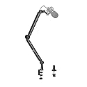 Mount-It! Mic Arm, Microphone Boom Arm, Adjustable Full Motion Mic Desk Mount, for Streaming, Gaming, Podcast, Recording, 3/8" and 5/8" Compatible