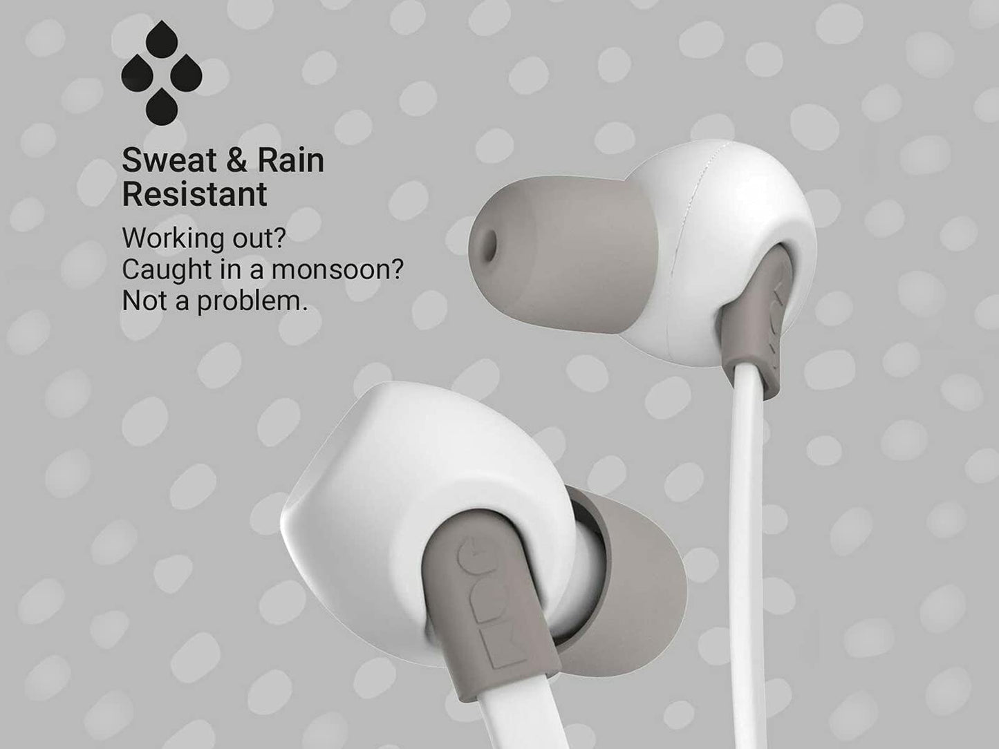 Jam Tune In Bluetooth Neckband Style Headphones 30 ft. Range, 12 Hour Playtime, Hands-Free Calling, Sweat and Rain Resisitant IPX4 Workout Earbuds…