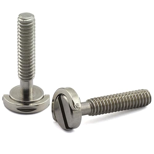 HJ Garden 2pcs 1/4-20 Thread D-Ring Stainless Steel Camera Fixing Screws for Camera Tripod Monopod QR Plate,D Shaft Quick Release Plate Mounting Screw
