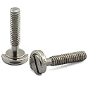 HJ Garden 2pcs 1/4-20 Thread D-Ring Stainless Steel Camera Fixing Screws for Camera Tripod Monopod QR Plate,D Shaft Quick Release Plate Mounting Screw
