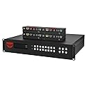 Monoprice Blackbird Pro‑Series 8x8 HDMI Matrix, 8 HDMI inputs, 8 HDMI and HDBaseT Mirrored Outputs, 18Gbps, 4K2K@60Hz (YUV 4:4:4), HDR, HDR10, HDR10+
