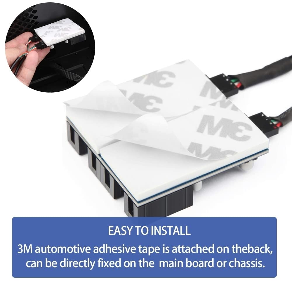 Nest Warehouse 9Pin USB Header Splitter - Male to 4 Female Extension, Motherboard USB 2.0 Adapter, Multiplier