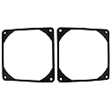 ZYAMY 2pcs 120mm Black Antivibration Rubber Fan Gasket 120 x 120 mm 12cm Shock Absorption Pad for Computer PC Case, Black
