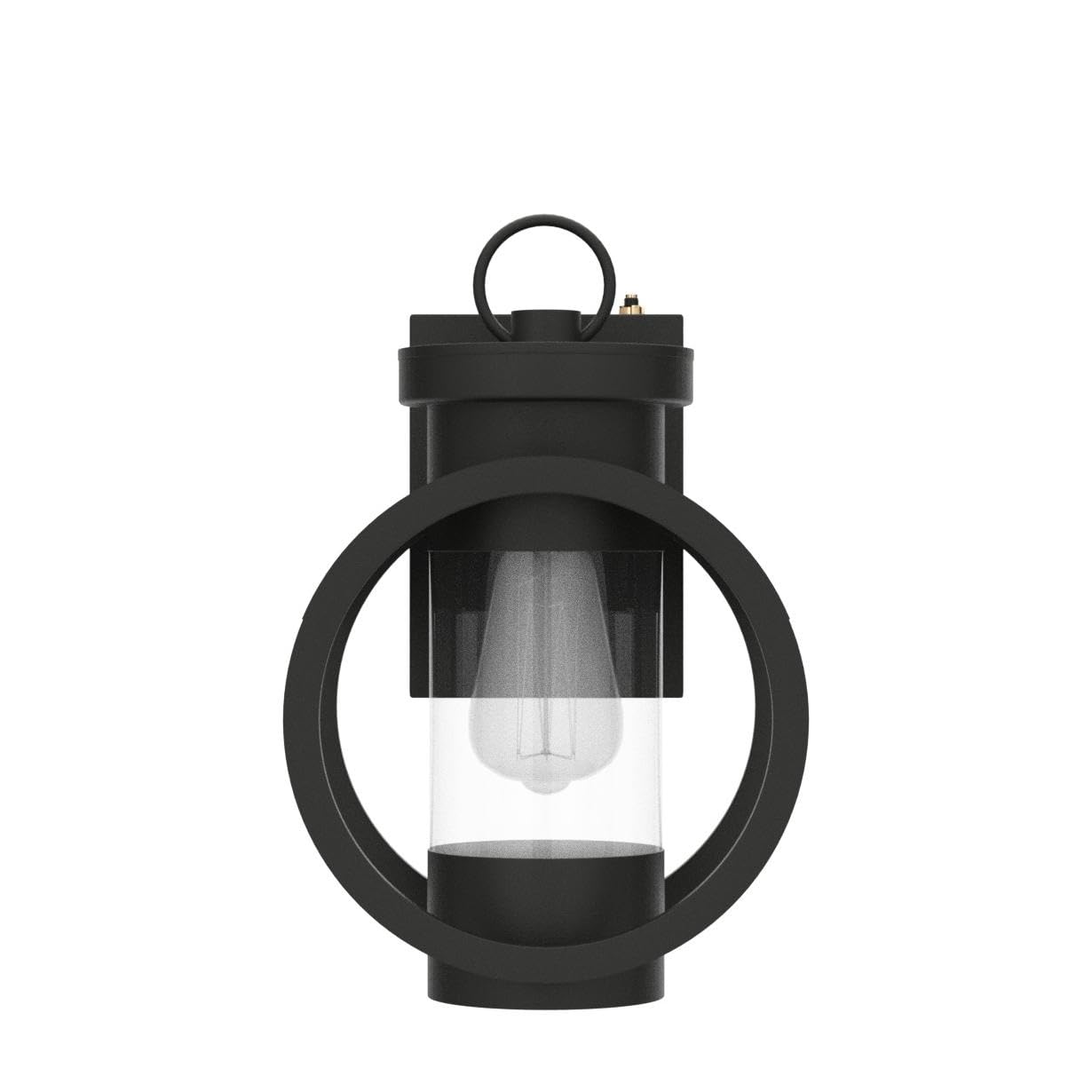 Dusk to Dawn Sensor Industrial Outdoor Wall Sconce Modern Exterior Wall Mounted Light Fixture Waterproof Outdoor Wall Lantern, Matte Black Outside