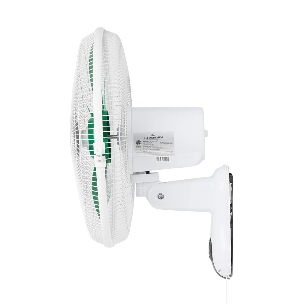 Active Air ACF16 16 inch 3-Speed Wall-Mountable 90-Degree Oscillating Hydroponic Grow Fan