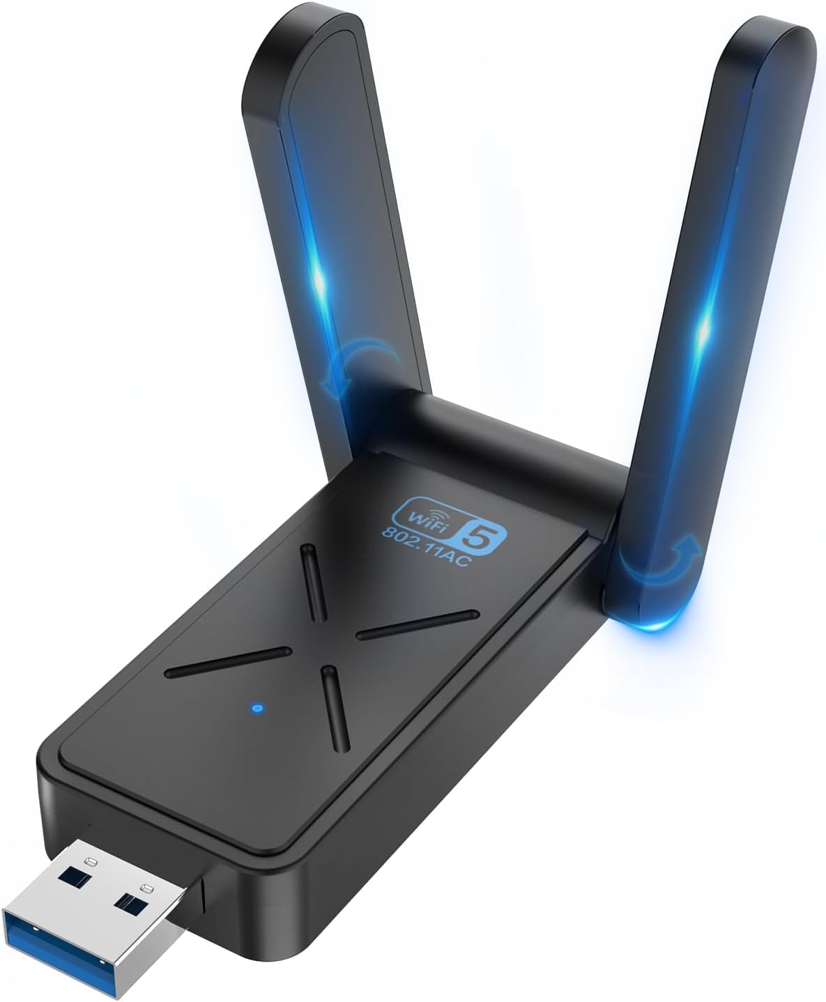 Wireless USB 3.0 WiFi Adapter for Desktop PC, AC 1300Mbps USB WiFi Dual-Band Network Adapter for PC with 2.4G/400Mbps 5G/867Mbps,Dual 5Dbi Antennas