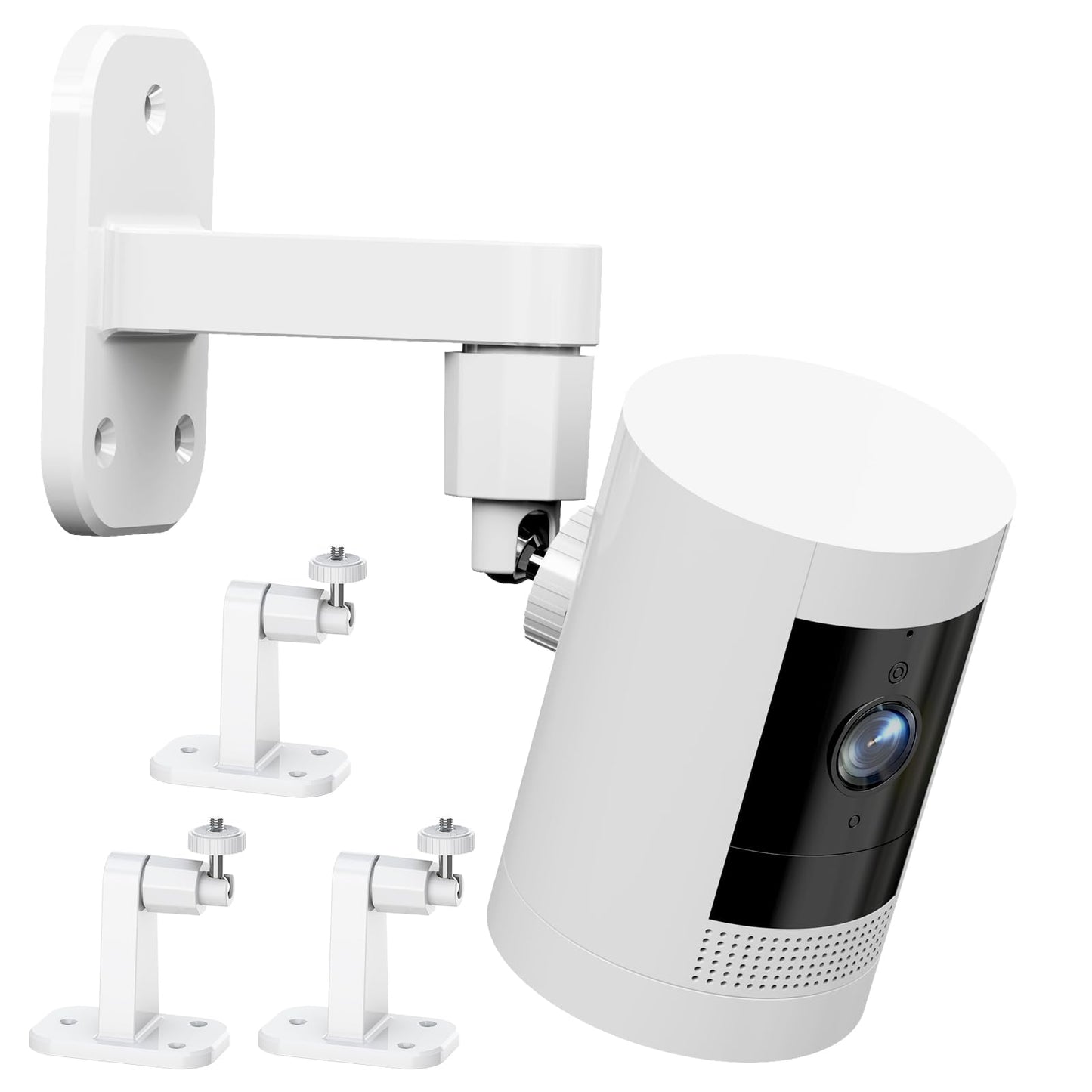 3 Pack Ring/Camera Mount: 360 Degree Adjustable Wall Mount for Stick Up Cam/Outdoor Cam Plus, 2 Ways Installation - Strong Adhesive & Screw, Fit