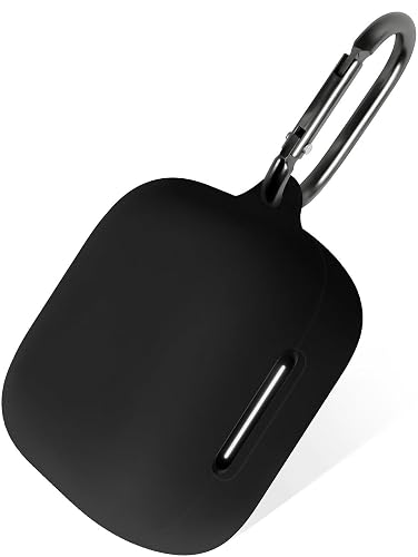 Geiomoo Silicone Case for Anker Soundcore P30i, Protective Cover with Carabiner (Black)
