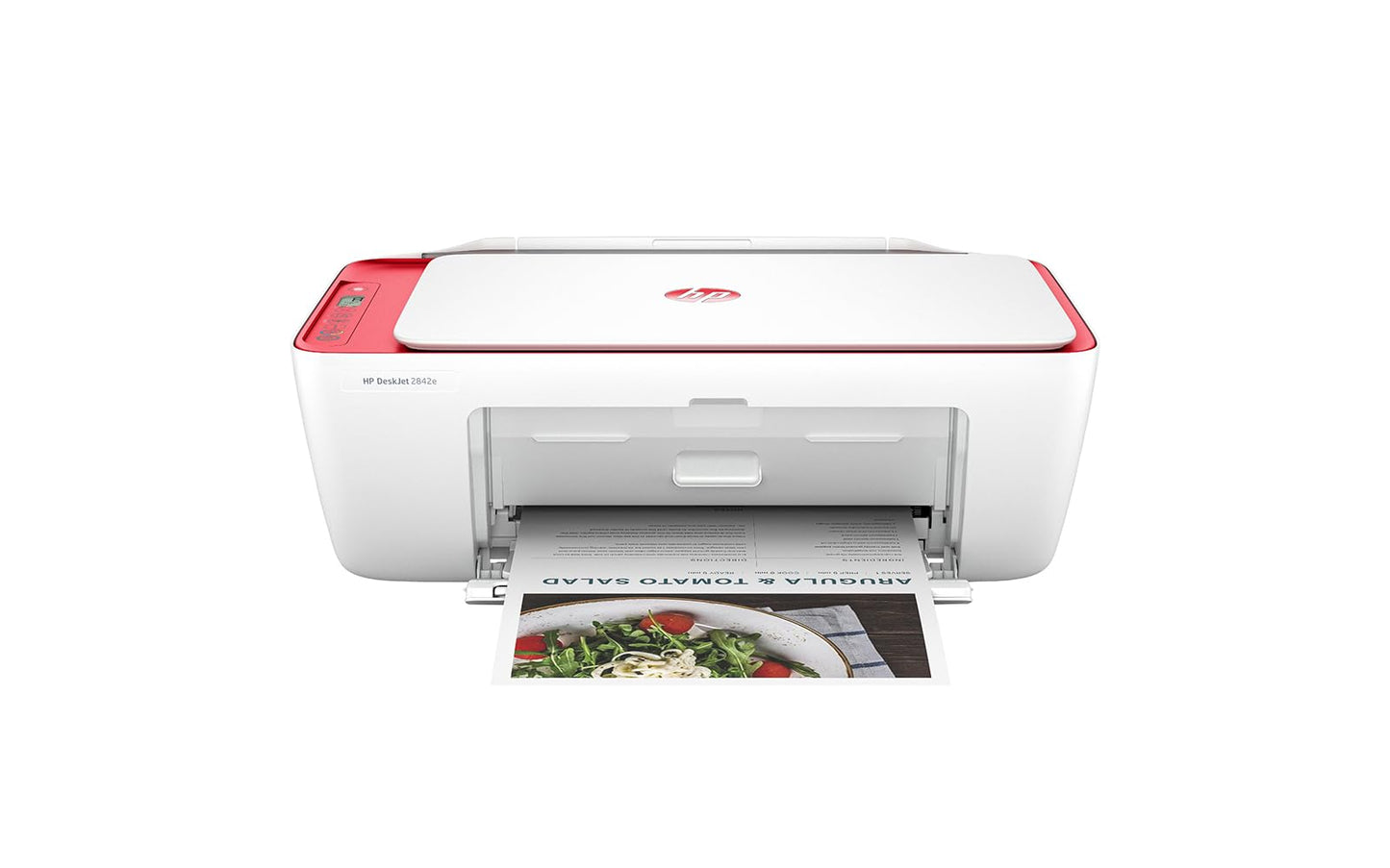 HP DeskJet 2842e All-in-One Printer with Bonus 3 Months of Instant Ink (Chili Red)