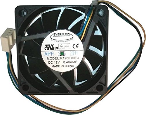 Everflow 60X60X15mm Dual Ball Bearing Ultra High Speed PWM Fan # R126015BU 12V 2000-6000 RPM 9.4-29.8 CFM 20-42 dB Everflow Computer Fan