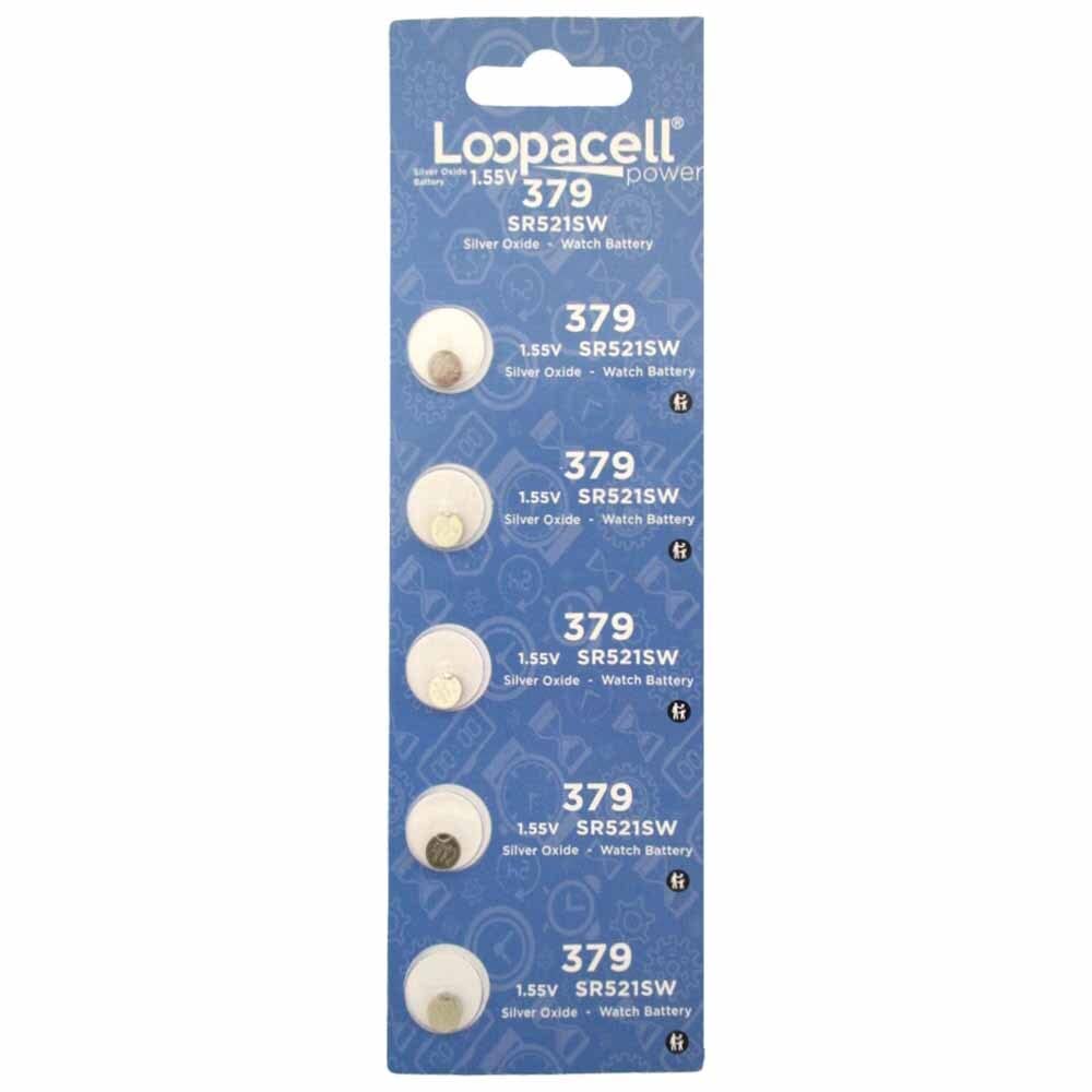 LOOPACELL 379 (SR521SW) 1.55V Silver Oxide Watch Battery (50 Batteries)