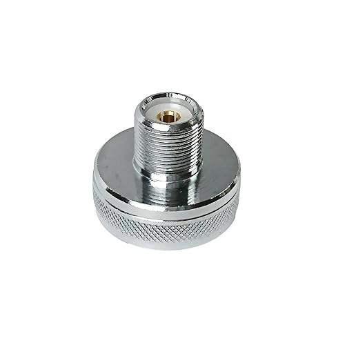 UngSung NMO to SO-239 UHF Female Brass Antenna Mount Adapter Made by Heavy Duty Chrome Plated Brass