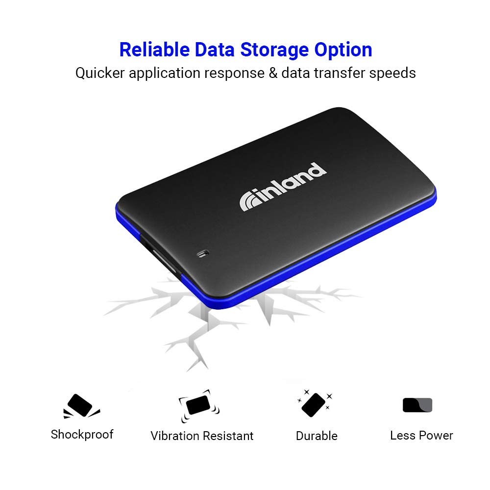 INLAND Professional External SSD 960GB Portable Solid State Drive 3D NAND USB 3.1 Mobile SSD Portable External Storage for PC Laptop Mac(960GB)