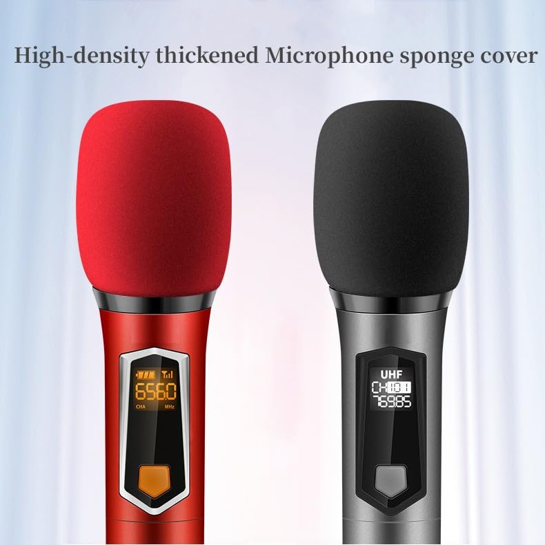 CCeCCe 6 Pack Microphone Covers Foam Mic Cover Replacement High-Density Reusable Mic Sponge Windscreen Filter for Handheld Wired Microphone XLR