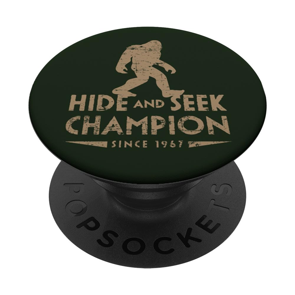 Bigfoot Hide & Seek Champion Green Sasquatch PopSockets Adhesive PopGrip