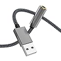 USB to Audio Jack, Morelecs USB to 3.5mm Jack Audio Adapter, USB to Aux Cable with TRRS 4-Pole Mic-Supported USB to Headphone AUX Adapter Built-in
