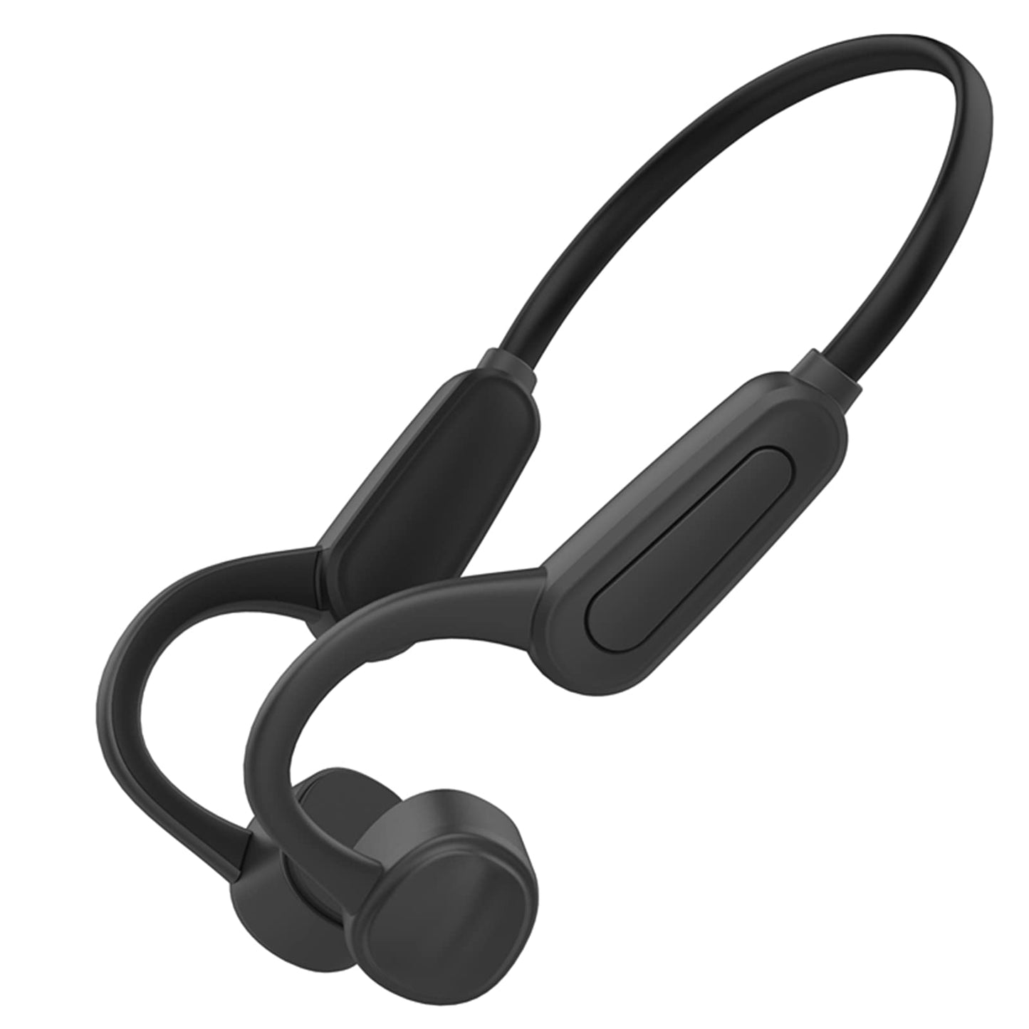 IP68 Underwater Waterproof Swimming Headset Bone Conduction Earphone with MP3 and Bluetooth for Swimmers Open-Ear Elastic Band (Black)