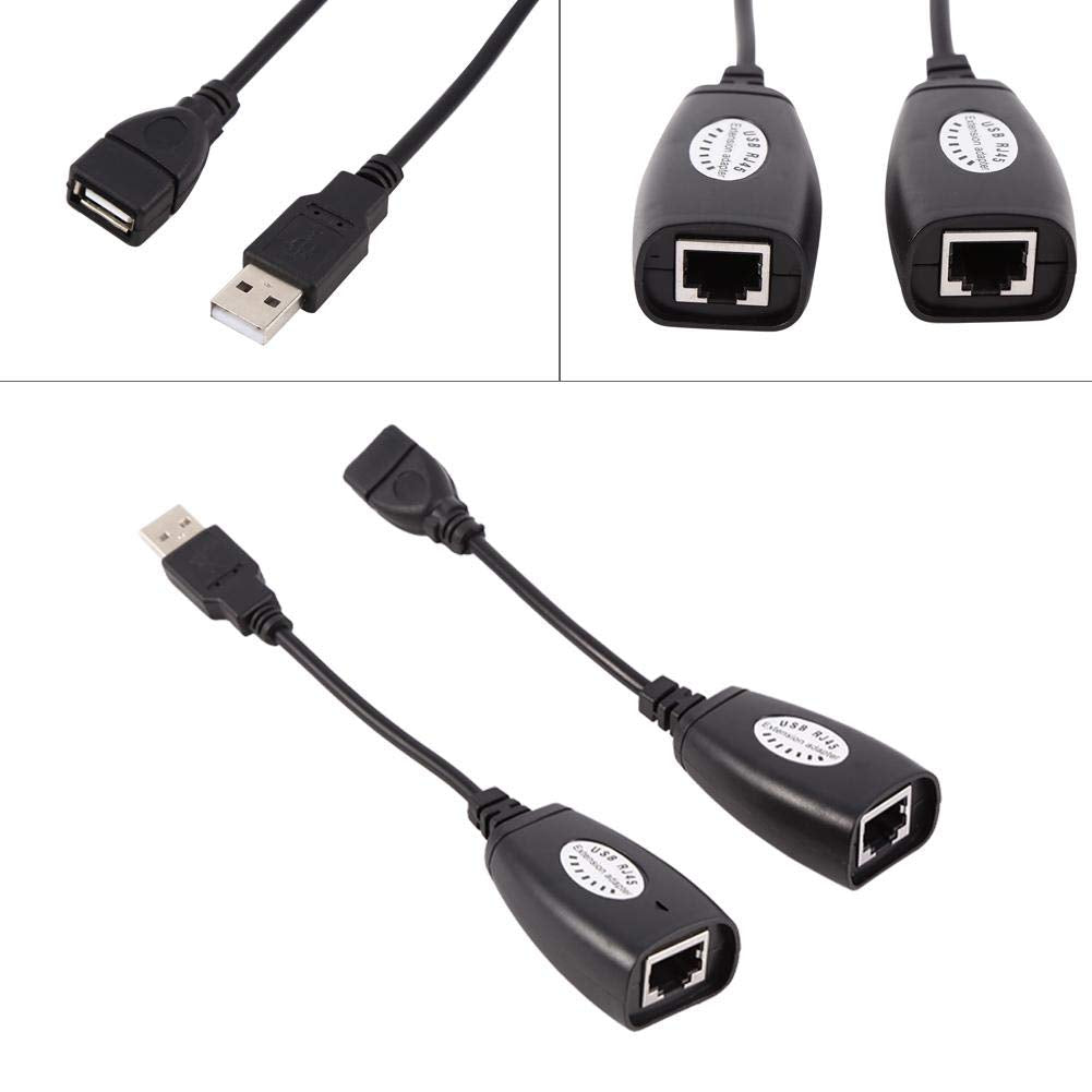 SolUptanisu USB Network Adapter USB 2.0 to RJ45 Ethernet Extension Extender Network Adapter Cable Wired LAN Compatible with Keyboard Use with USB