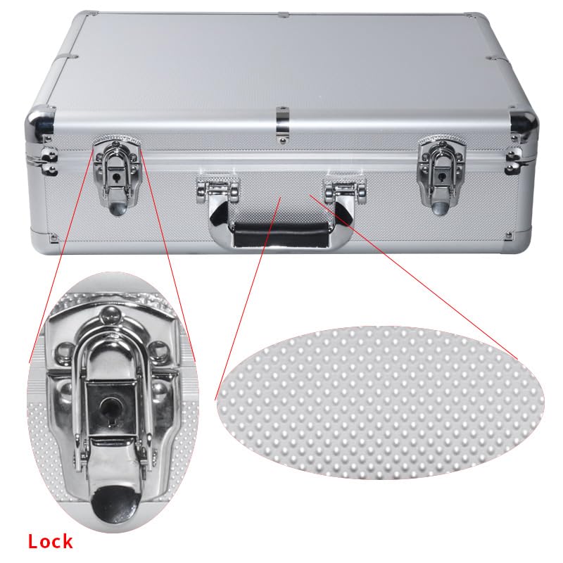 19in Aluminum Hard Case with DIY Customizable Foam Insert (18 x 13 x 5in Interior)