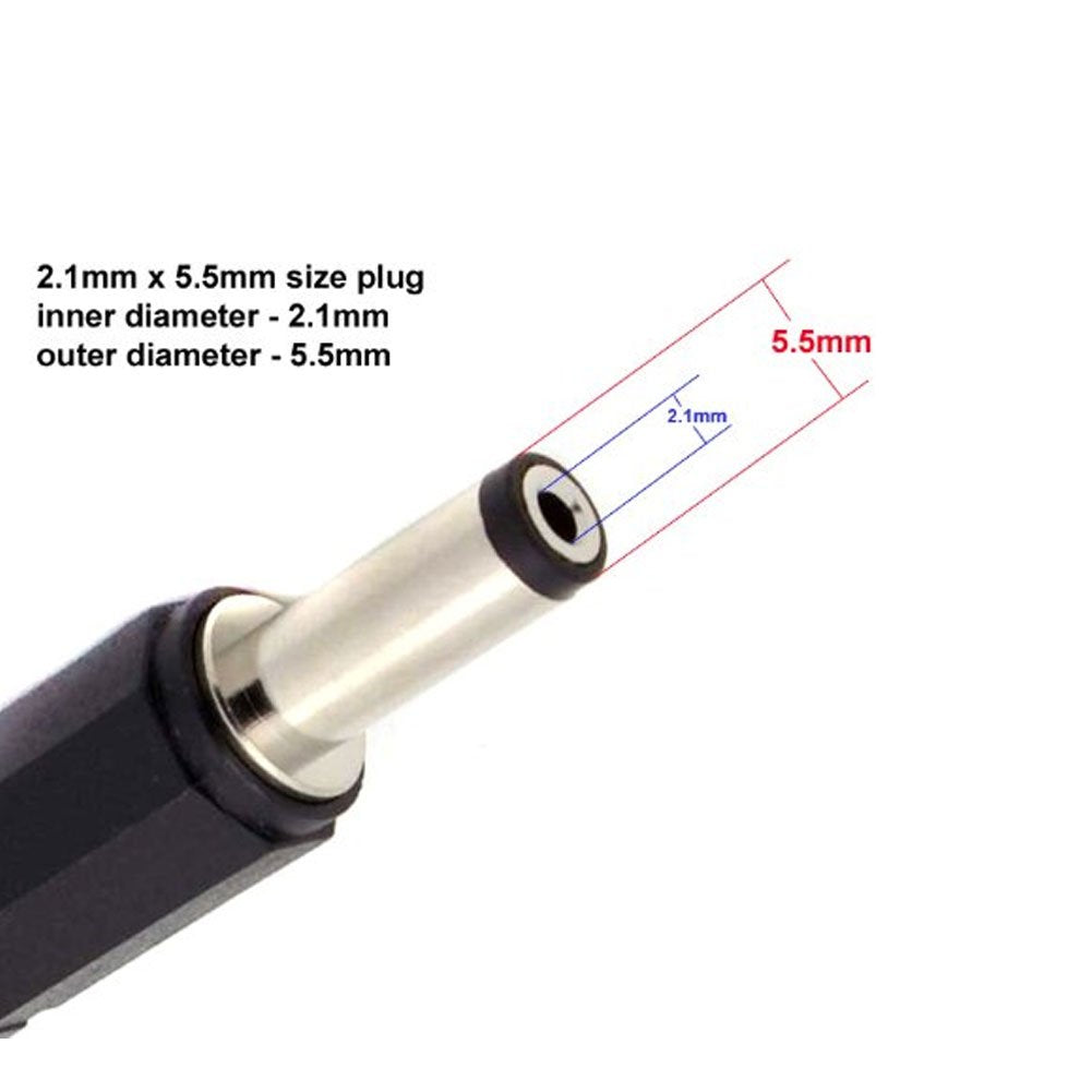 USHANLIN DC Power Cable Security Camera Splitter CCTV Security Power Splitter 2 Pack (1 Female to 8 Male, 5.5X 2.1mm)