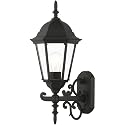 Livex Lighting 7556-14 Outdoor Wall Lantern with Clear Beveled Glass Shades, 20" x 8" x 20", Black