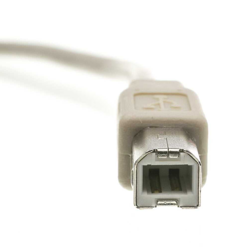 CableWholesale 15 feet USB 2.0 Printer/Device Cable, Beige, Type A Male/Type B Male Plug, A Male to B Male High Speed USB Cable, USB 2.0 to Type B