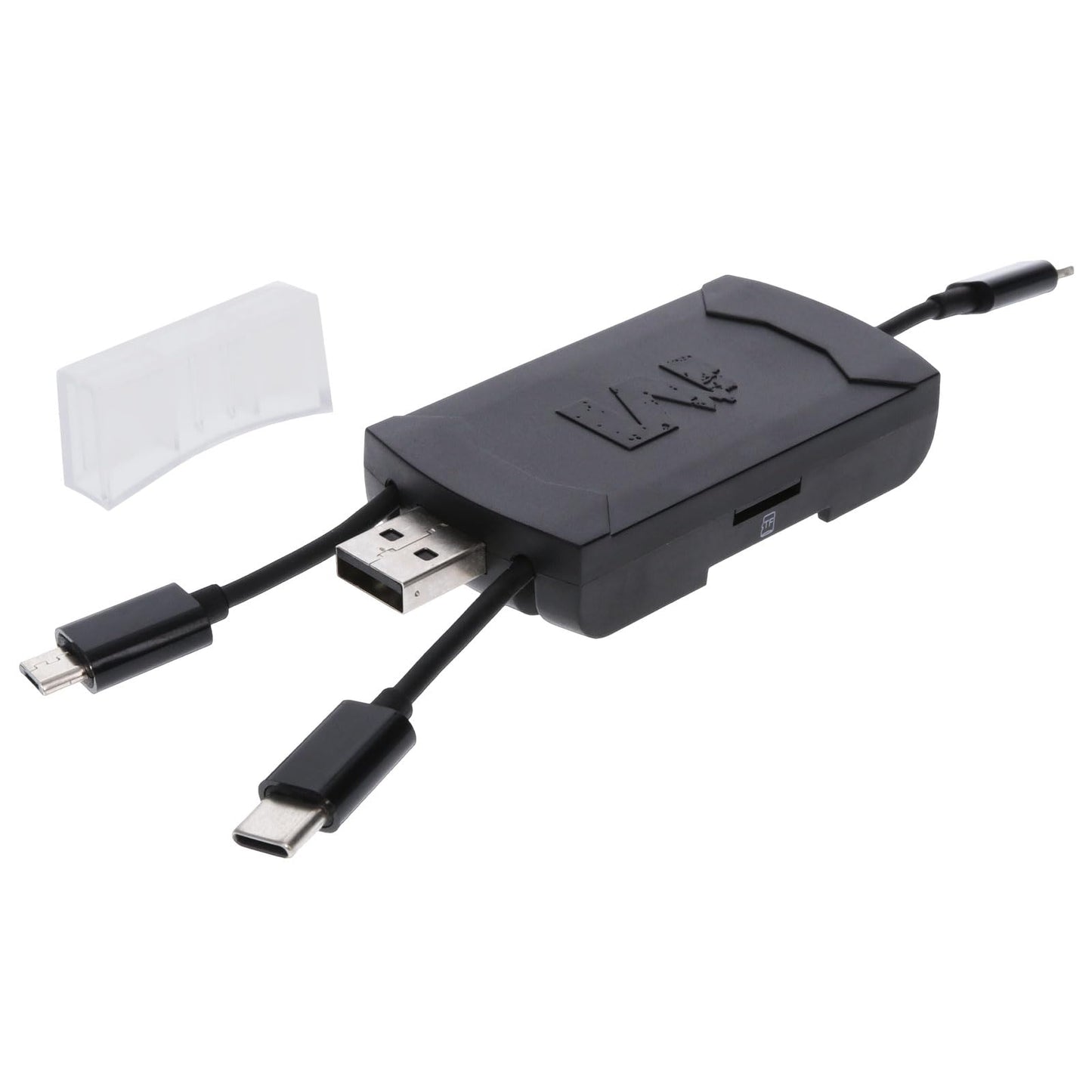 MUDDY 4-in-1 Multi Card Reader for Trail Camera Image and Video Viewing with OTG Support and Apple and Android Compatibility (Black)