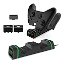 GAMFAMI Controller Charging Station for Xbox One, Controller Charger with 2 x 800mAh Rechargeable Battery Packs Compatible for Xbox One/One X/One