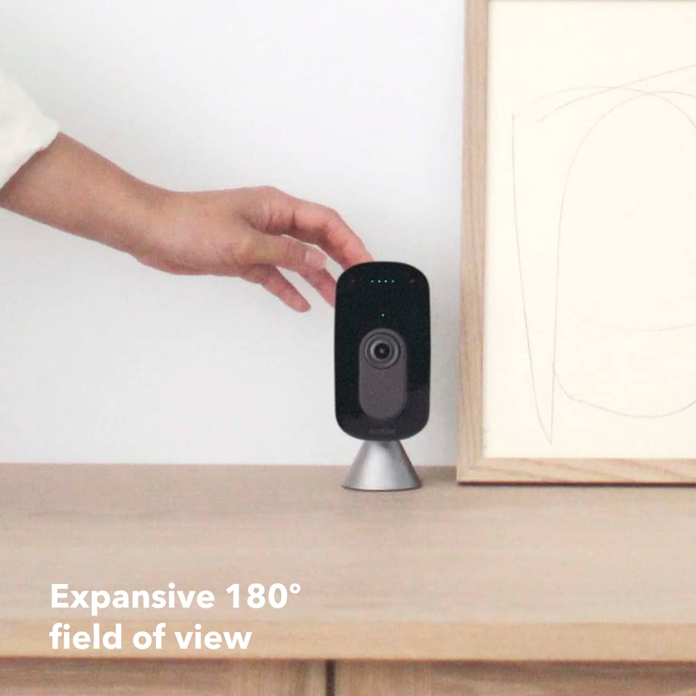 ecobee SmartCamera - Indoor WiFi Security Camera, Smart Home Security System, 1080p HD 180 Degree FOV, Night Vision, 2-Way Audio, Works with Apple