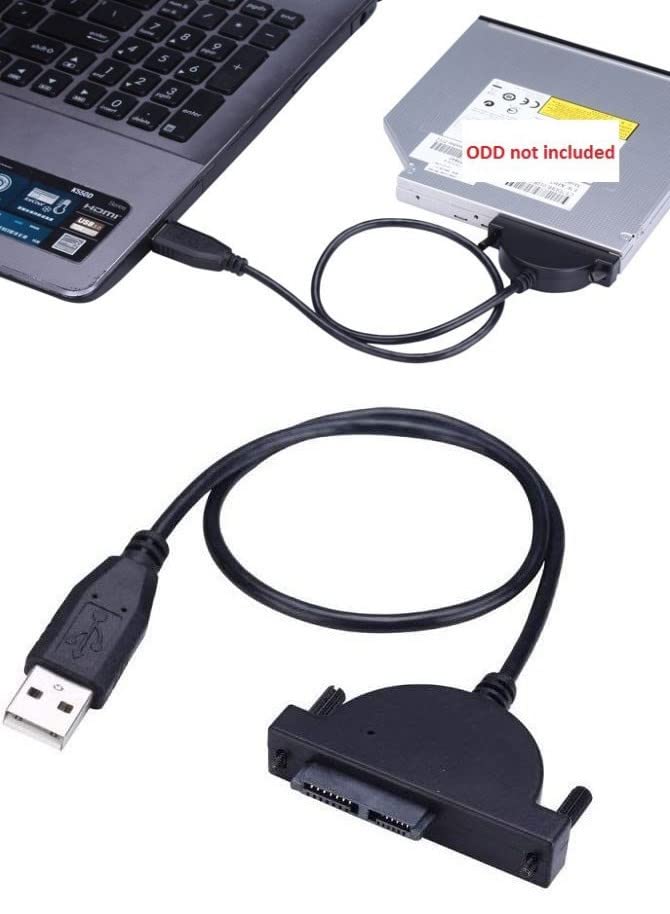 SATA 2nd Hard Drive Optical Bay Caddy Case Tray for 9.5mm Universal Laptop CD / DVD-ROM Optical Bay + USB 2.0 Cable for Laptop ODD DVD