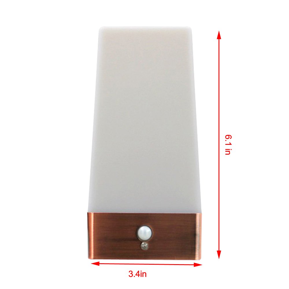 ZEEFO Motion Sensor LED Night Light 3 Modes Battery Powered LED Table Lamp,Sensitive Lights Stairway Bedroom/Bathroom Hallway Emergency Camping Lamp