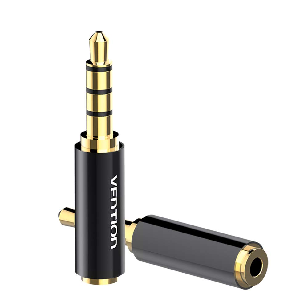 VENTION 3.5mm Male to 2.5mm Female Audio Adapter(2 Pack), 2.5mm Female to 3.5mm Male Gold Plated Audio Jack Connector Stereo/Mono Auxiliary Plug