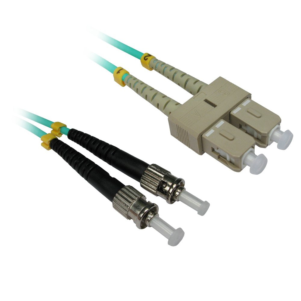 Addon 10M Laser Optimized Multi-Mode Fiber (Lomm) Duplex St/Sc Om3 Aqua Patch Ca