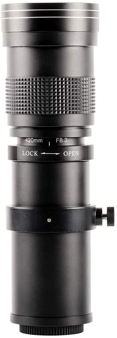 Ultimaxx 420-800mm (w/Converter 840-1600mm) f/8.3-16 HD Manual Telephoto Zoom T-Mount Lens Kit for Canon EOS 9000D 800D 760D 750D 700D 1300D 1200D