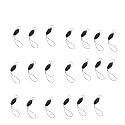 YLiiii 20Pcs/lot Black Detachable Buckle Mobile Phone Accessories Pendant Buckle Small Sling Anti-Lost Lanyard Cords Hanging Head Keychains Hooks