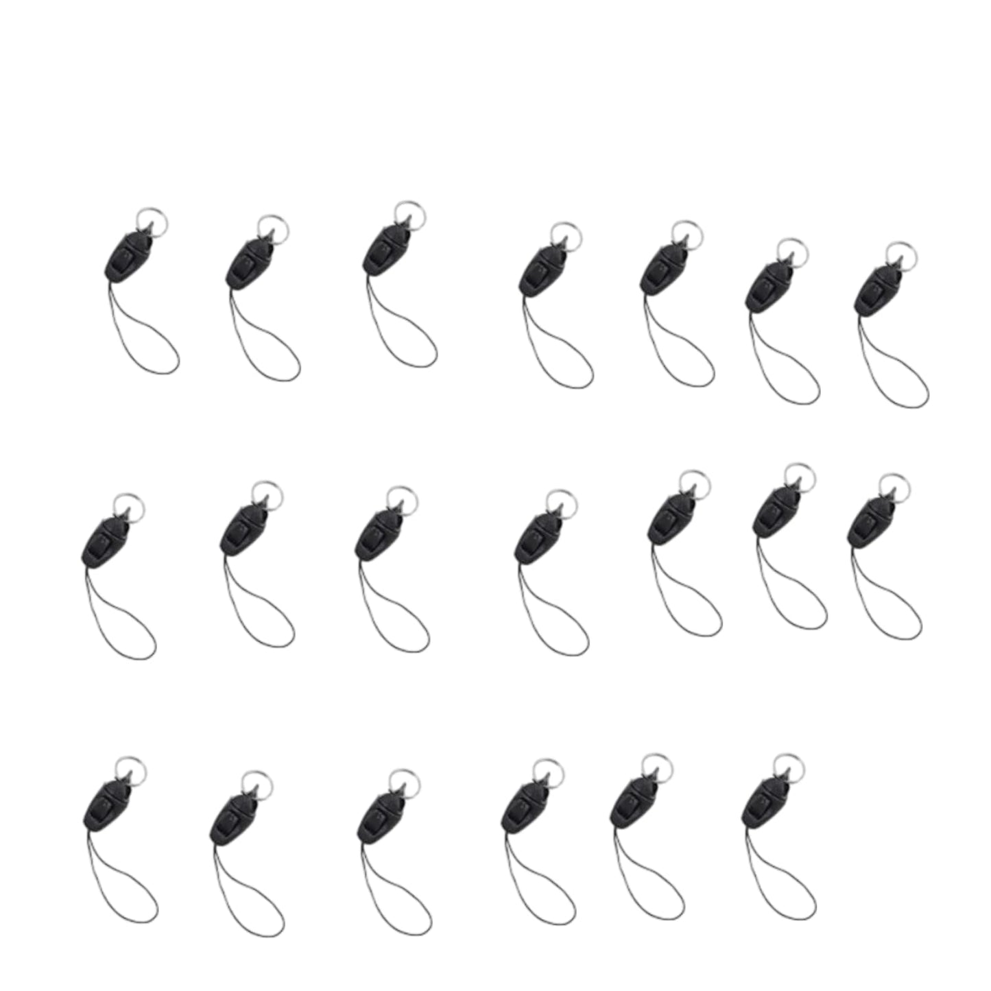 YLiiii 20Pcs/lot Black Detachable Buckle Mobile Phone Accessories Pendant Buckle Small Sling Anti-Lost Lanyard Cords Hanging Head Keychains Hooks