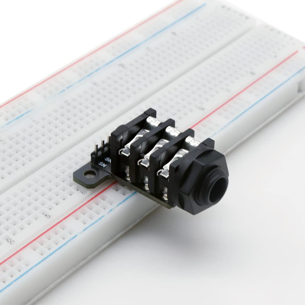 Treedix 4PCS TRS Jack Breakout Board PCB Pannel Mount 6pin 1/4'' 6.35mm Female Socket Stereo Headphone Jack