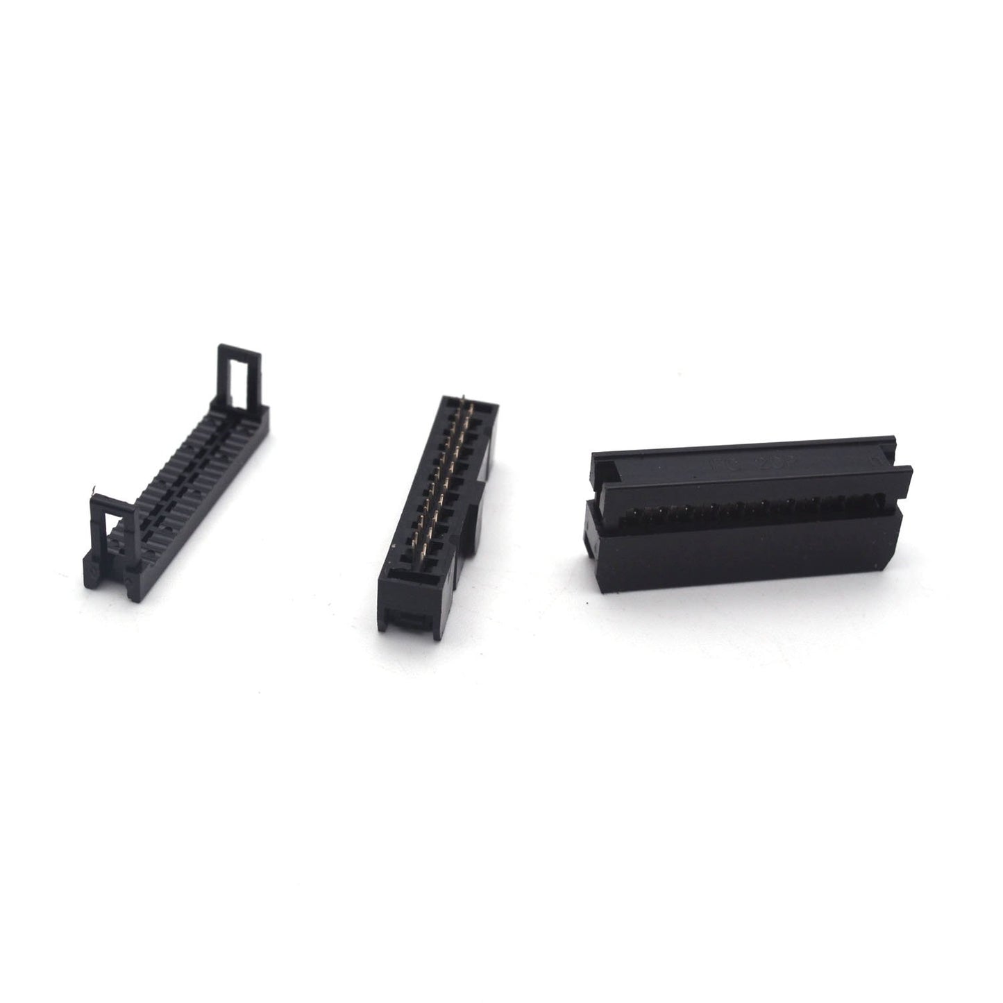 Antrader 20 Sets 2.54mm Pitch Connector FC-20 Pin Straight IDC Box Headers Connector Box Headers Female Connector