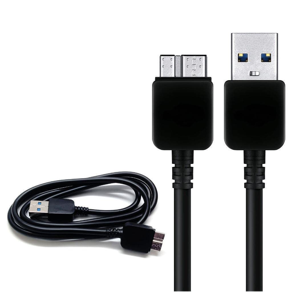 NTQinParts Replacement PC/Mac USB3.0 Data Sync Power Charger Cable for UnionSine Ultra Slim Portable External Hard Drive HDD (160GB 250GB 320GB 500GB