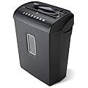 Aurora AU608MB High-Security 6-Sheet Micro-Cut Paper Credit Card Shredder with 3.5-Gallon Wastebasket, 4-Minute Continuous Running Time, Security